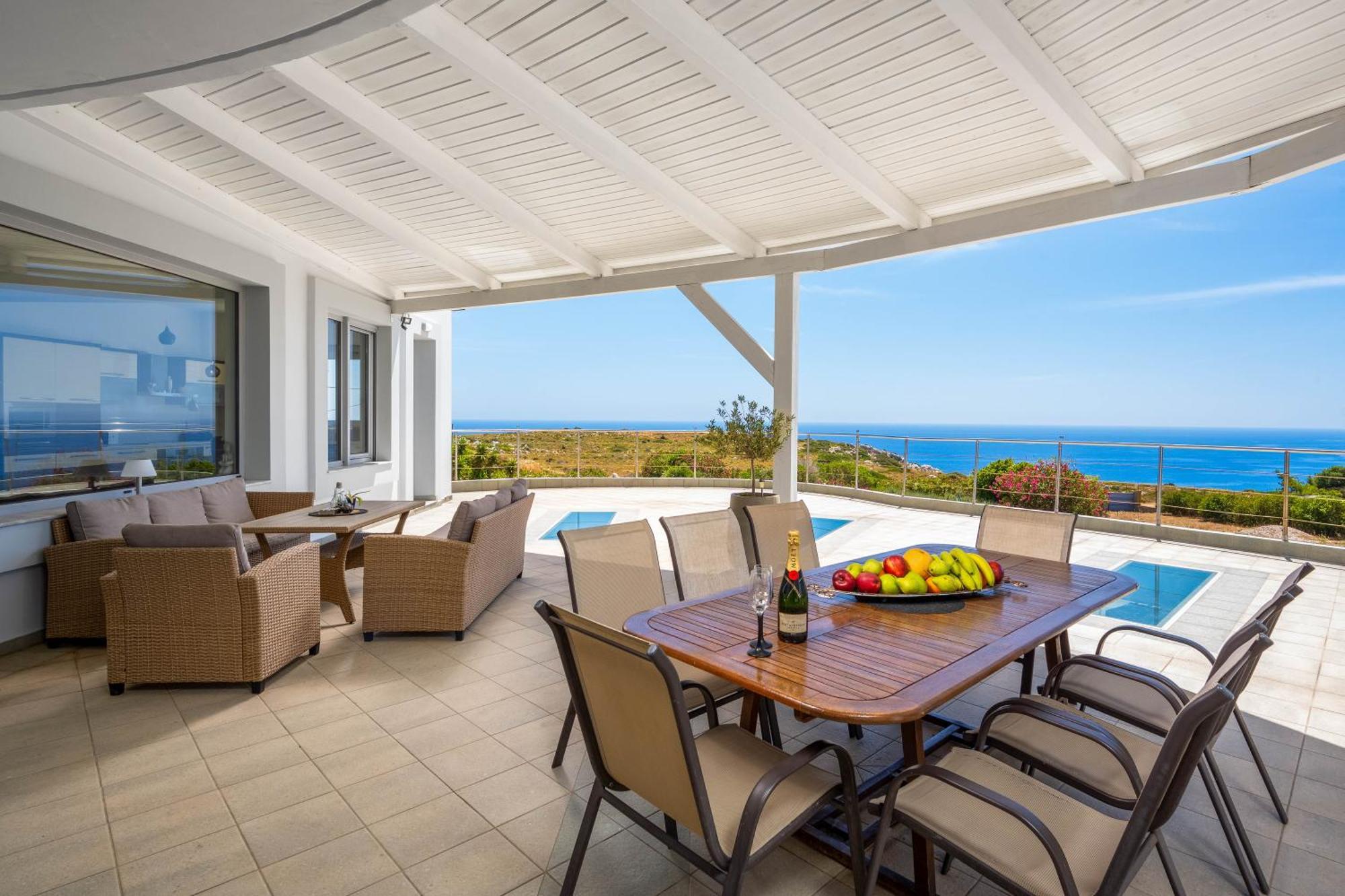 Villa Zafira - Seaview Manor With Heated Pool Kallithéa Exteriér fotografie