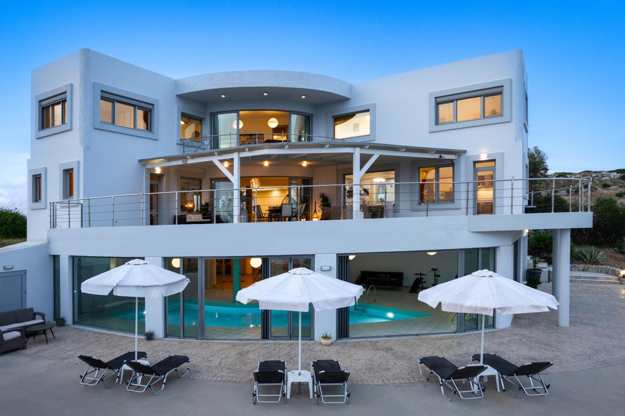 Villa Zafira - Seaview Manor With Heated Pool Kallithéa Exteriér fotografie